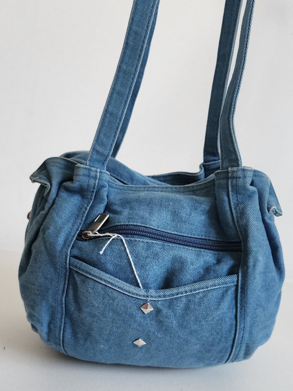 Casual Blue Denim Shoulder Bag